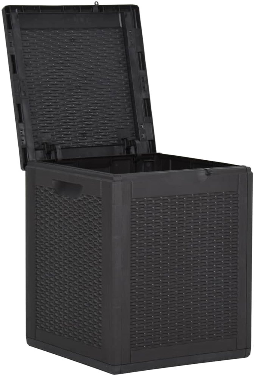 Tuinbox - 90 - L - PP - rattan - zwart