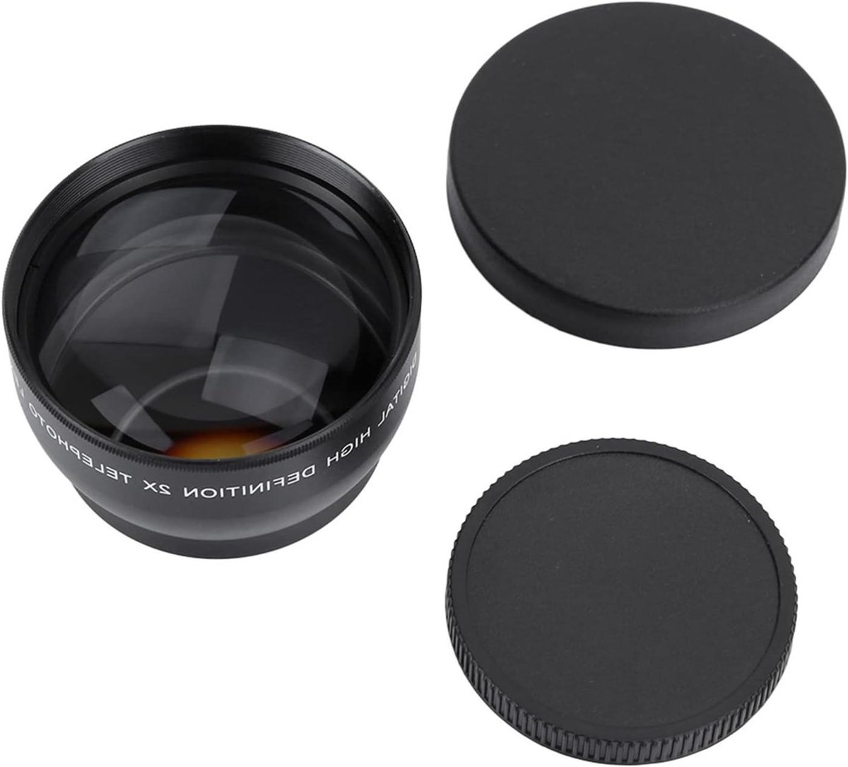 Teleconverter Lens - Vergrotende Lens - Camera Fotografie - 2x HD Vergroting - 52 mm - Zwart