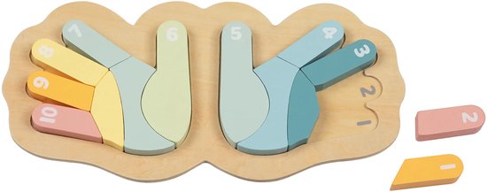 BusyKids Montessori Set - Houten Speelgoed Set 3 Jaar - Uitdagend & Educatief - Bevordert De Fijne Motoriek - Incl. Puzzel, Balansstenen & Sorteerdoos van Merkloos — afbeelding 2