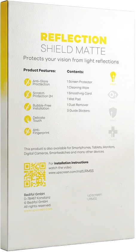 upscreen - Protection d'écran pour Boox Go 7 - Film de protection mat antireflet