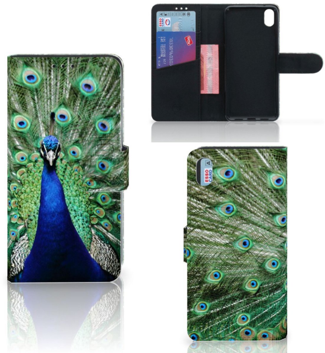 Xiaomi Redmi 7A Telefoonhoesje met Pasjes Pauw