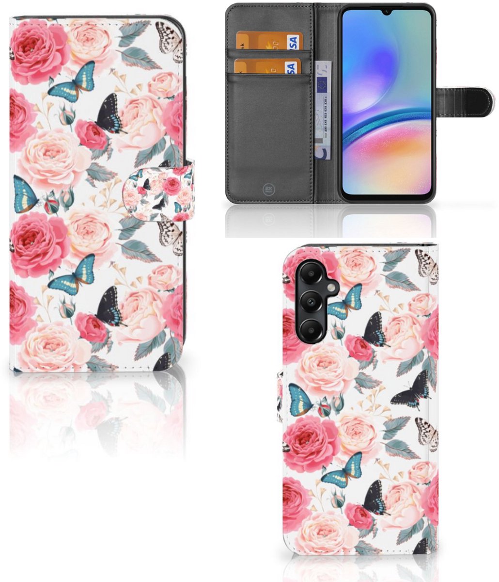 Samsung Galaxy A05s Hoesje Butterfly Roses