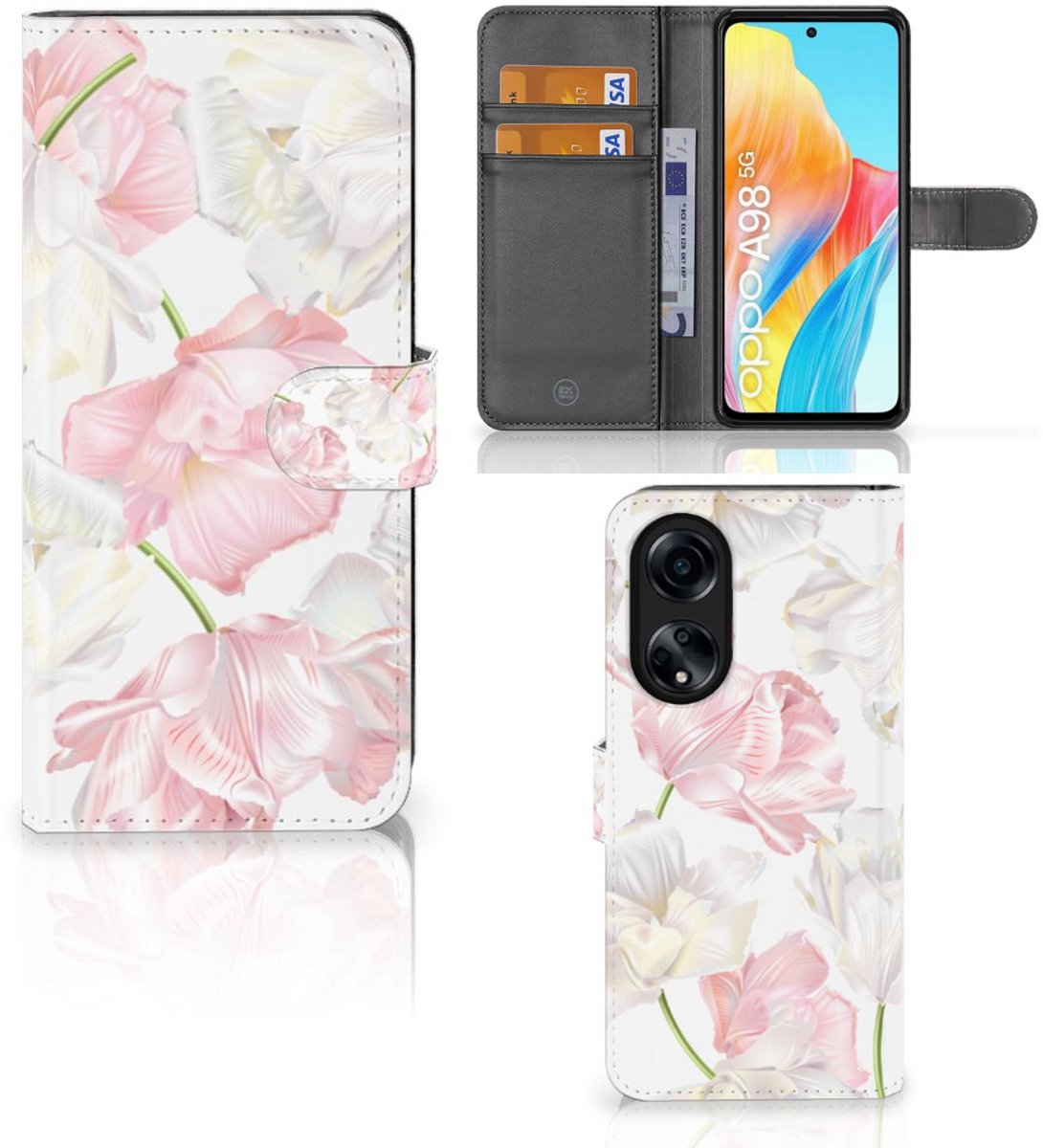 OPPO A98 5G Hoesje Lovely Flowers