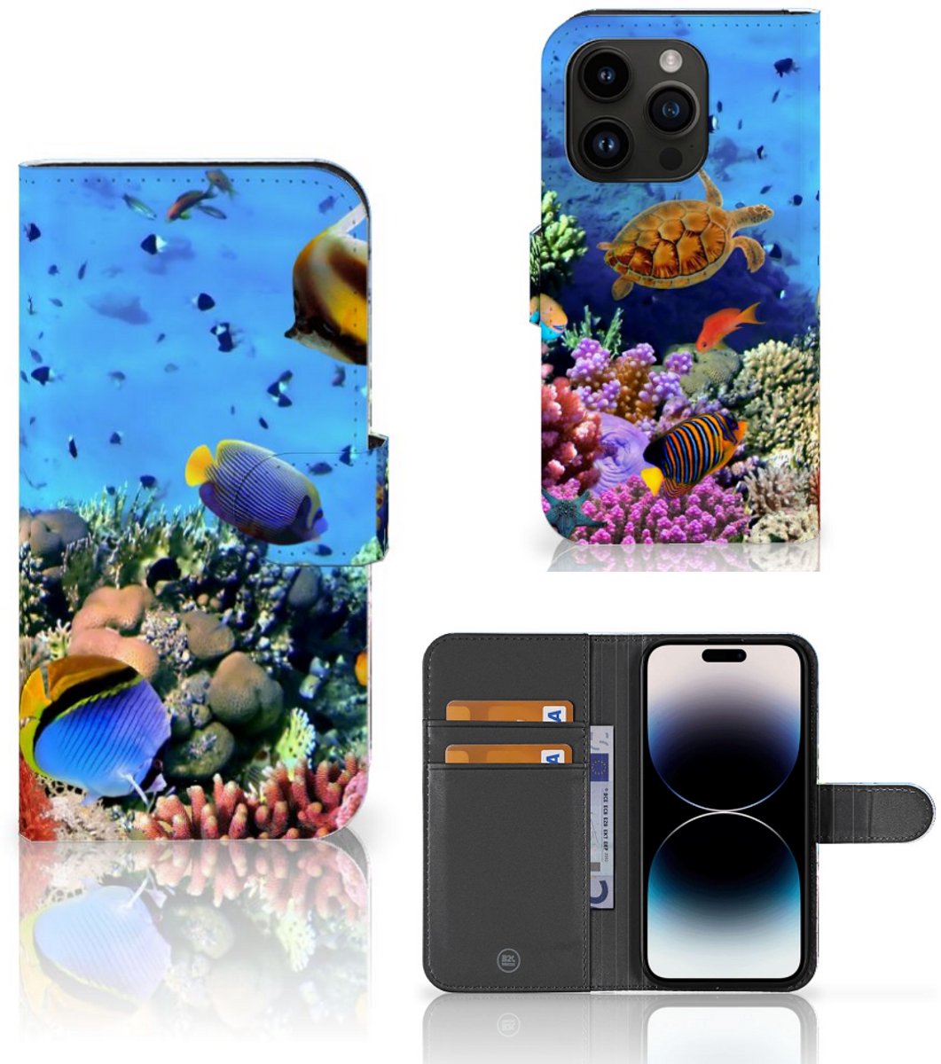 iPhone 15 Pro Telefoonhoesje met Pasjes Vissen