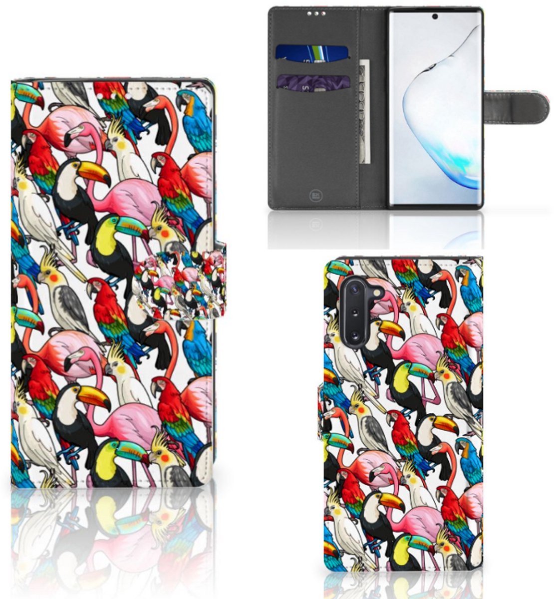 Samsung Galaxy Note 10 Telefoonhoesje met Pasjes Birds