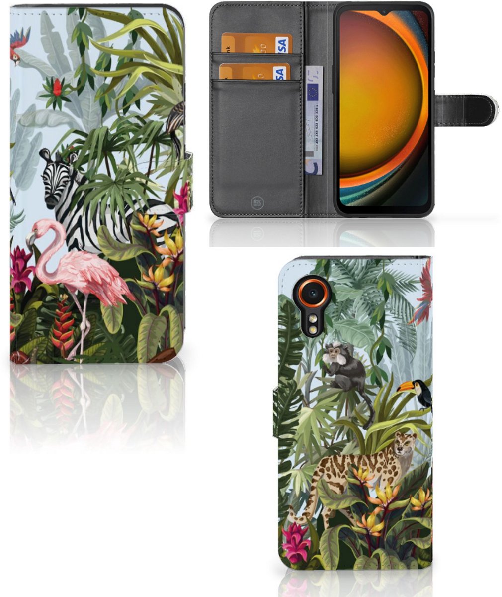 Telefoonhoesje met Pasjes voor Samsung Galaxy Xcover 7 Jungle