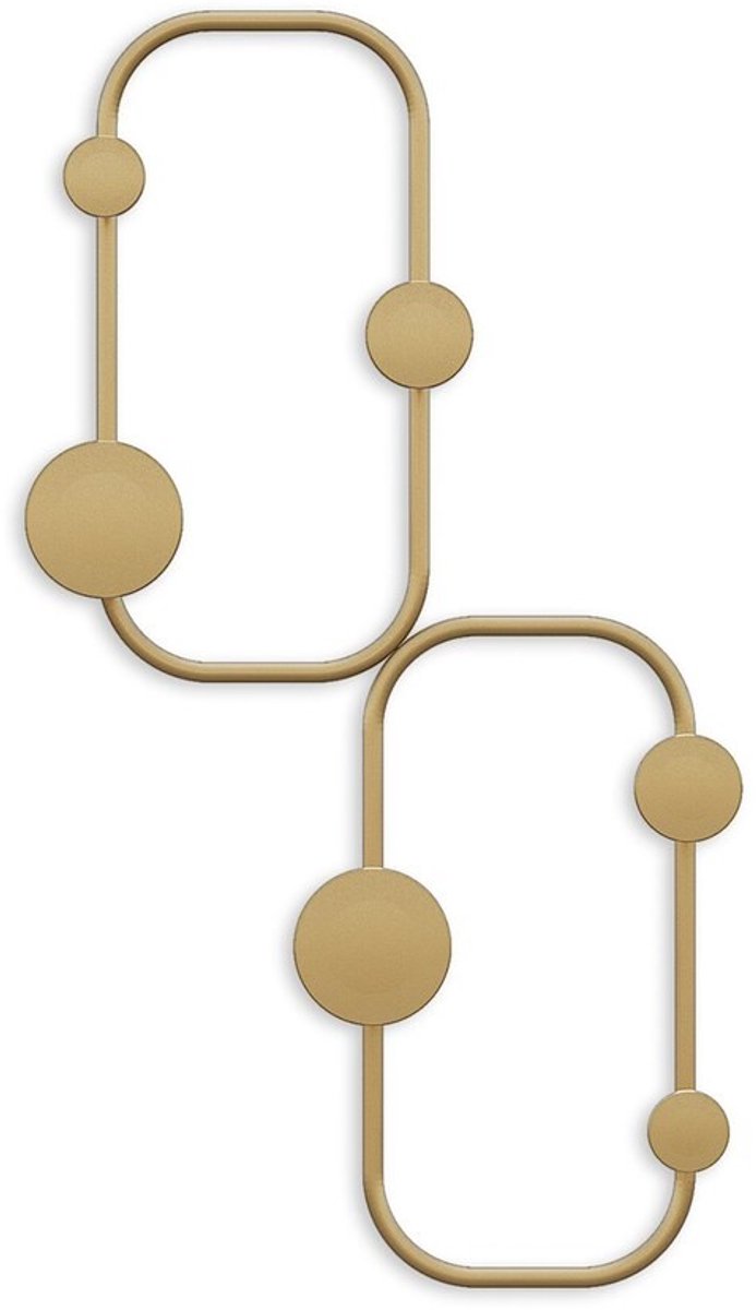 CALICOSY - Organisch gevormde wandkapstok met 5 haken in zwart metaal H48 cm – LADYBUG