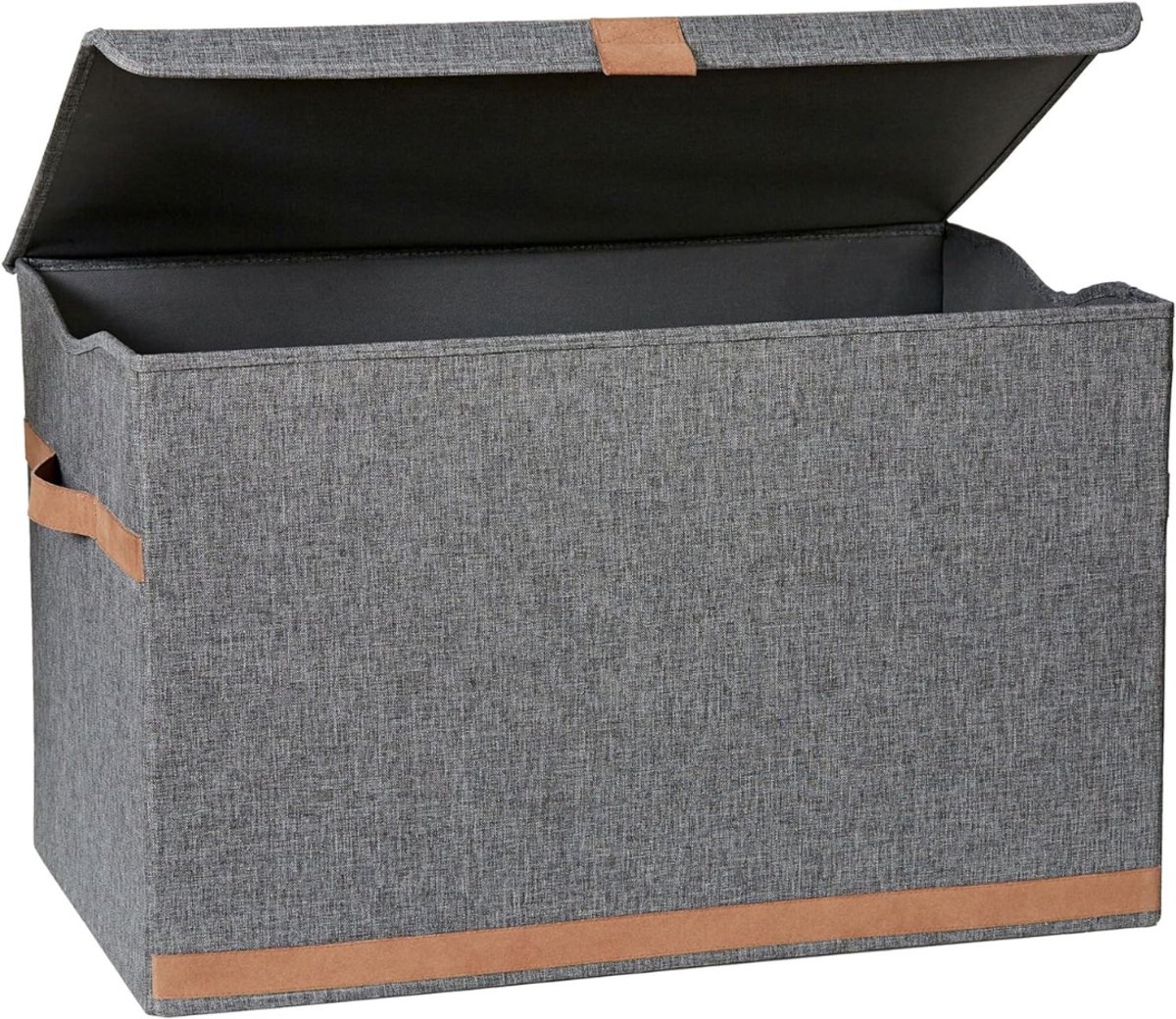 Aura® Dekenkist - Dekenmand - Opbergbank - Grijs - 62cm x 38cm x 40cm