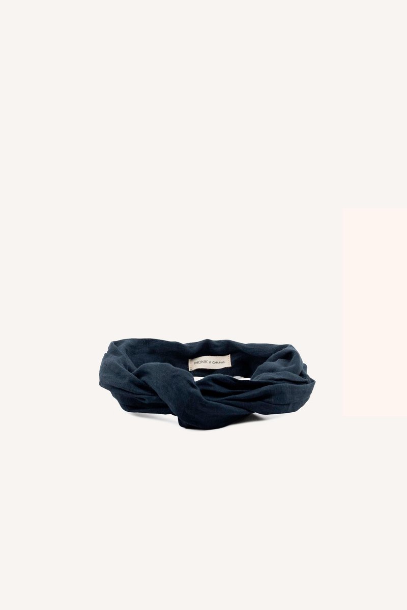 Monk and Anna - Haarband Dames • linen • midnight