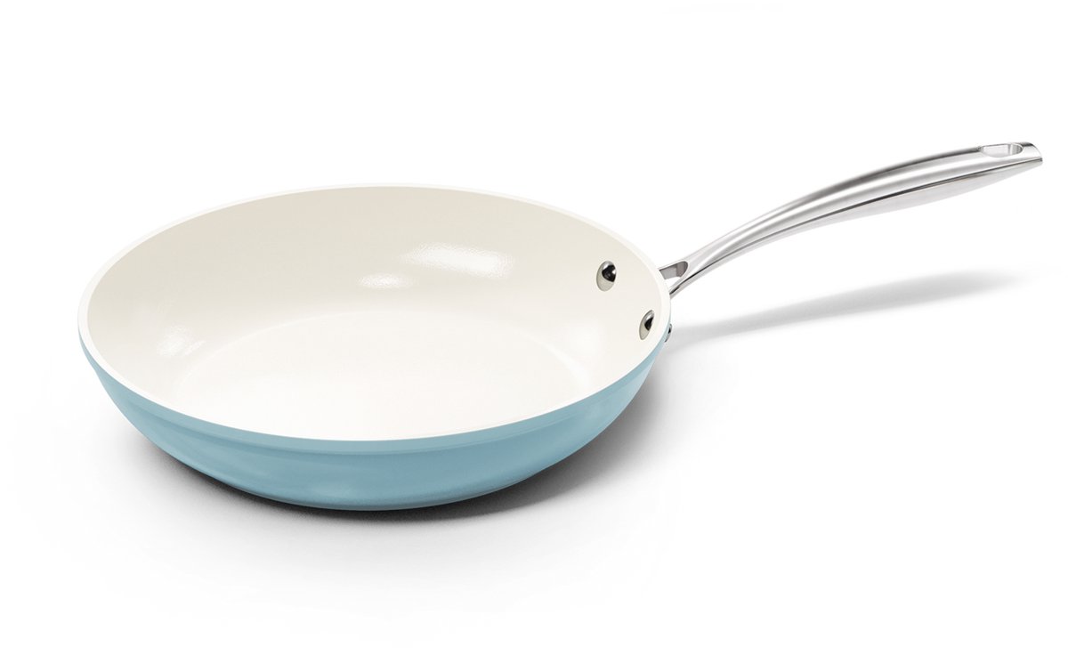 Cook & Pan - Go Blue Koekenpan 28 cm - PFAS vrij - Inductie Keramisch - Non stick - 7 jaar garantie - Blauw