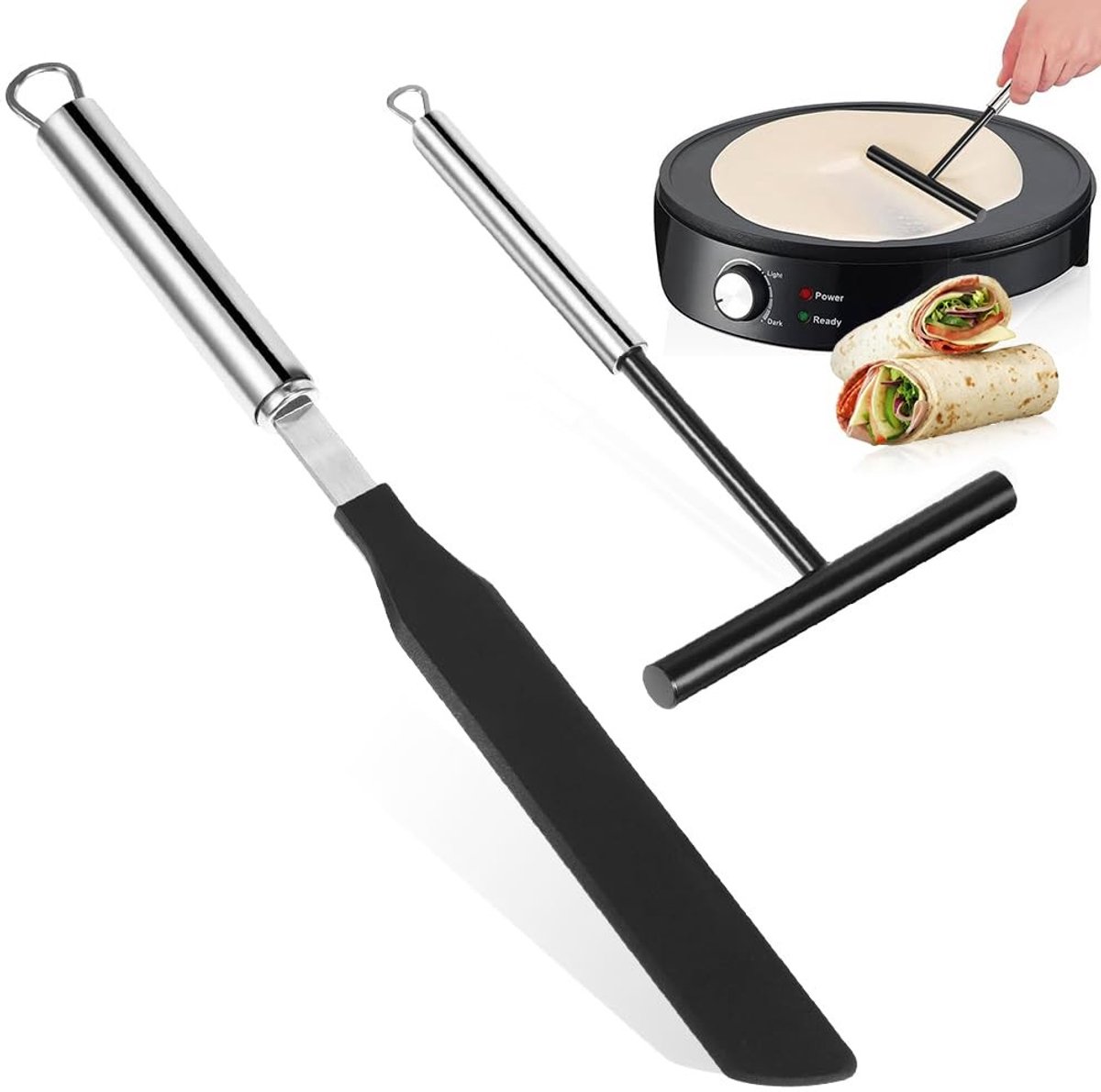 Stainless Steel Dough Divider en Crepe Maker - Ideaal voor Pannenkoeken en Crepes