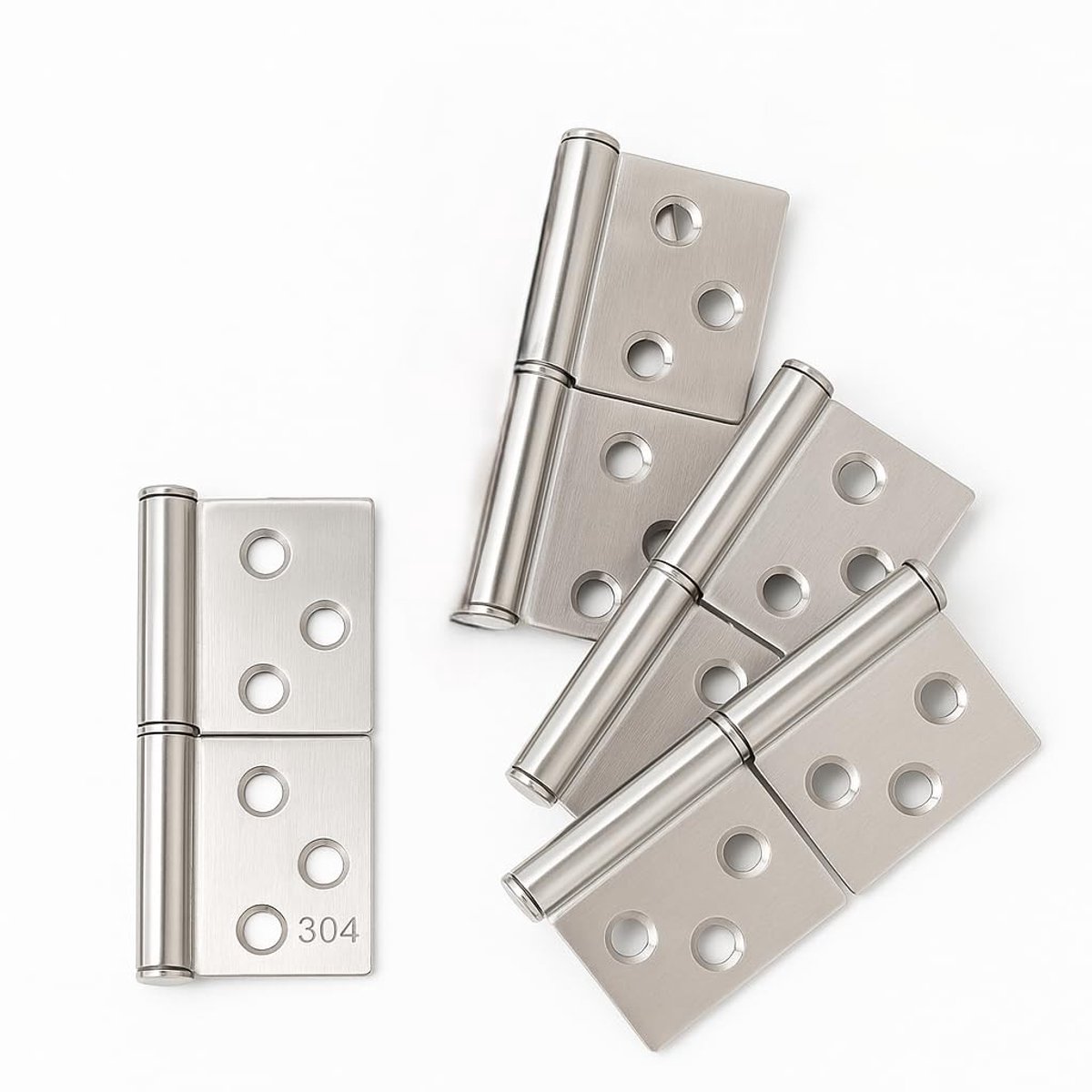Euro Tische Scharnieren - Opvouwbaar RVS - 80x50x7 mm - Set van 4 voor Deuren en Meubels