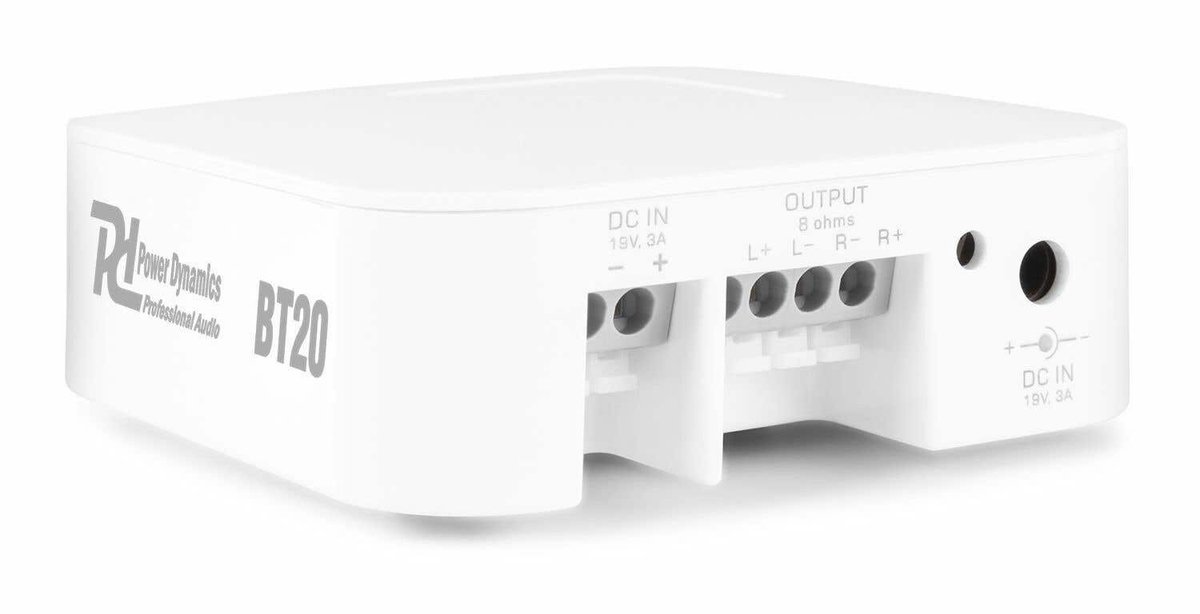 Power Dynamics set van 2 waterdichte buiten speakers met Bluetooth versterker - Zwart thumbnail 5