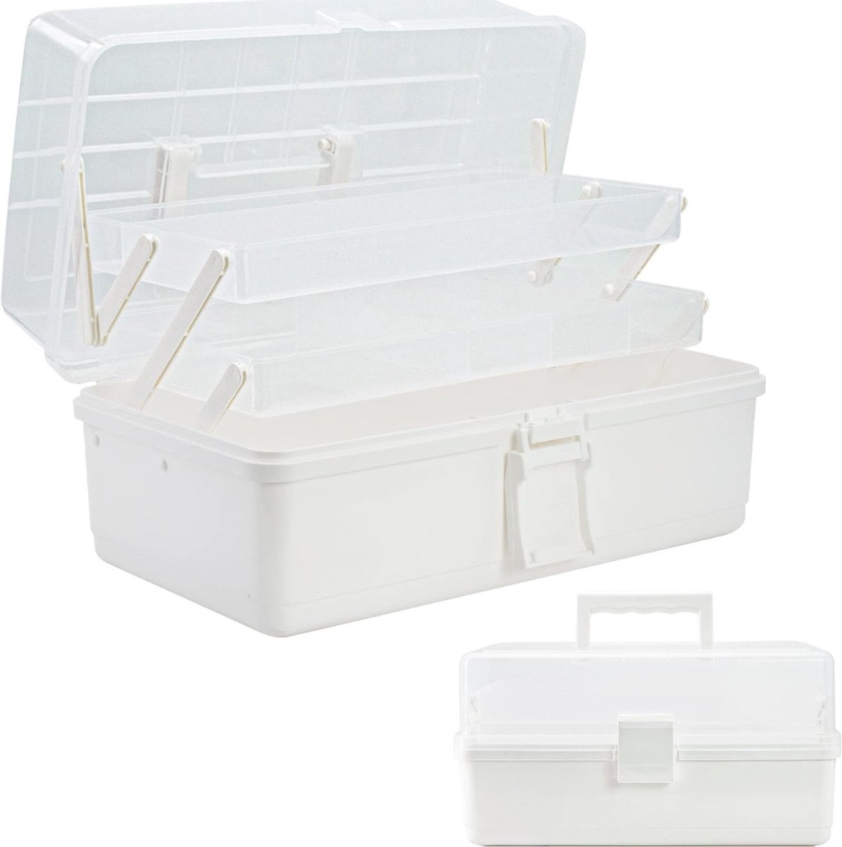 Quvo® Naaidoos Opbergbox - Naaidoos - Naaikoffer - Wit - 13cm x 7cm x 7cm