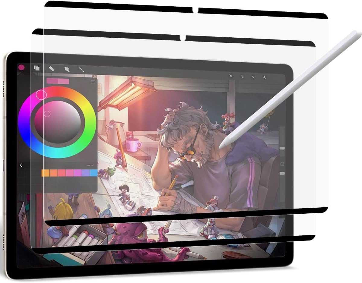Set van 2 Magnetische Matte Screenprotectors voor 11 Inch Tablets - Herbruikbaar en Verwijderbaar, Geschikt voor Galaxy Tab S11/S9/S8/S7