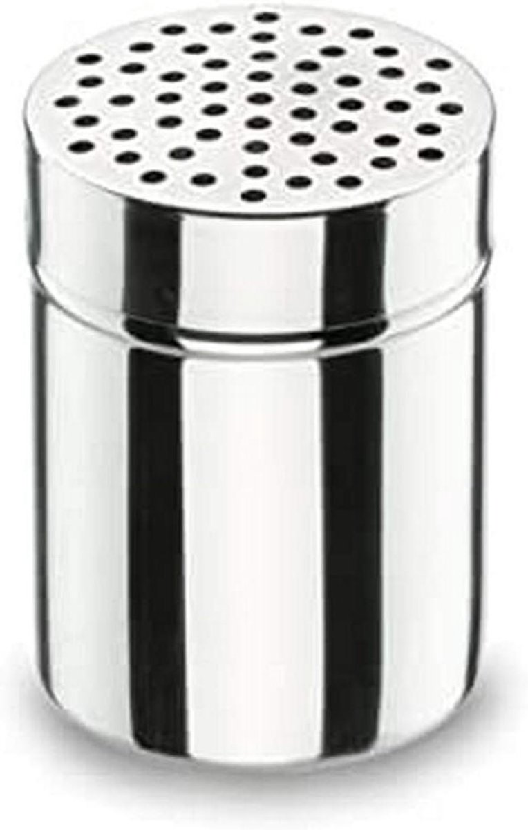 Plastic Deksel Kaas Shaker - Gat Deksel Kaasschudder - Voedselverwerking Keuken - Vaatwasserbestendig - 10x7x10 cm - Zilver
