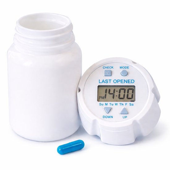 E-PILL Timecap – Pillendoos met 24 alarmen en laatst-geopendmelding