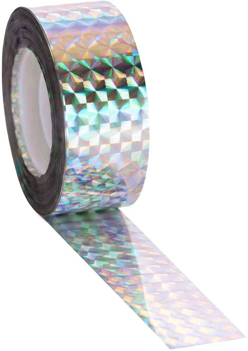 Allecto - Bird Repellent Tape - Reflecterende Vogelafschrikking - Wit - Eco-Vriendelijk - Bescherming voor Tuin en Gewassen - 90 Meter