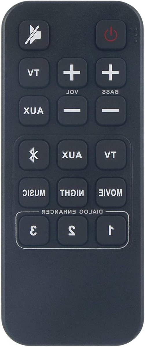 Afstandsbediening - Remote Control - Soundbar Bediening - Geen Aanpassing Nodig - 11 x 45 x 15 cm - Zwart