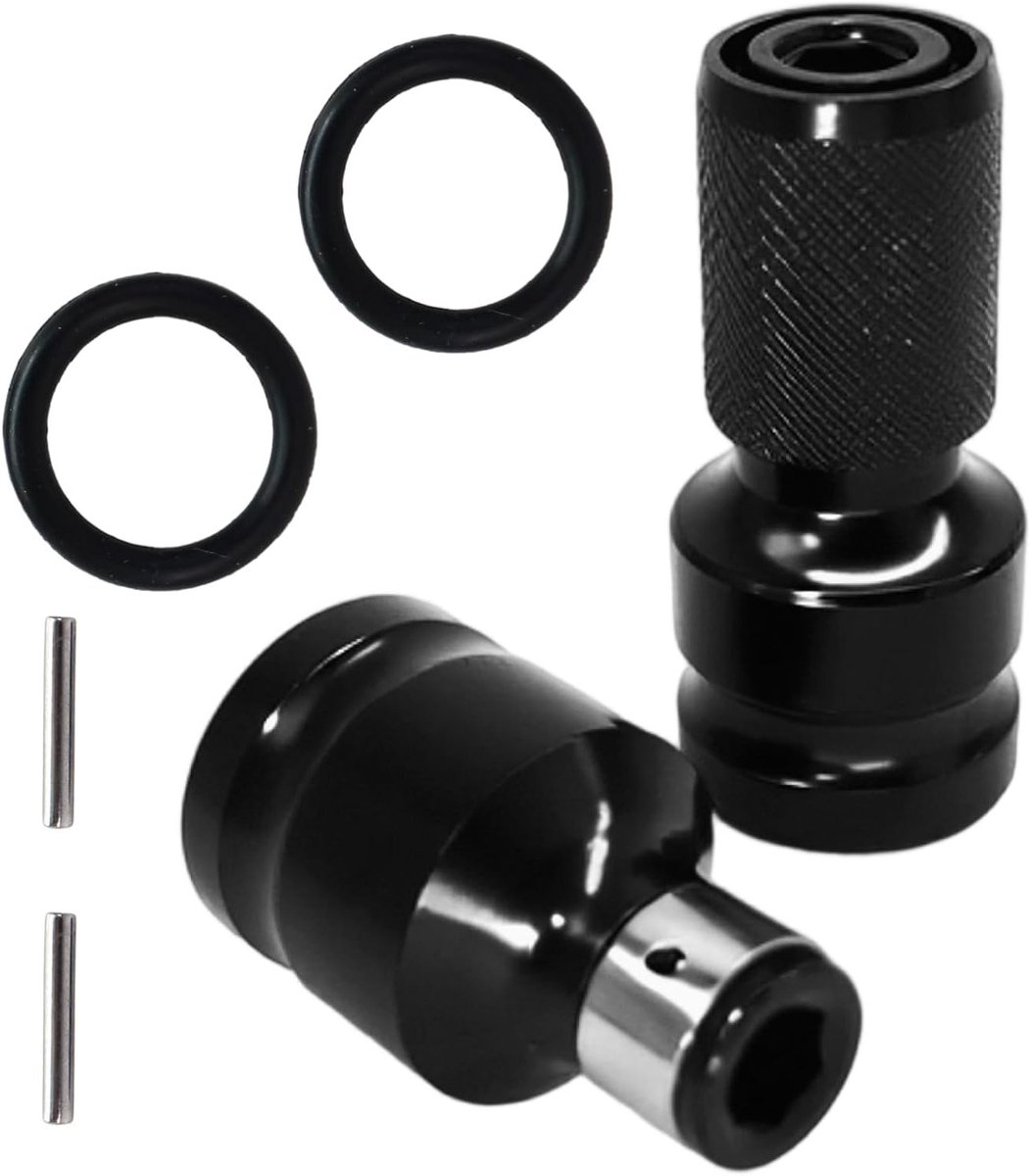 Bit Adapters voor Slagschroevendraaier, 1/2 naar 1/4 Inch, Chrome Vanadium Staal, Schokbestendig en Roestvrij, Ideaal voor Auto Reparatie en Doe-Het-Zelf Projecten