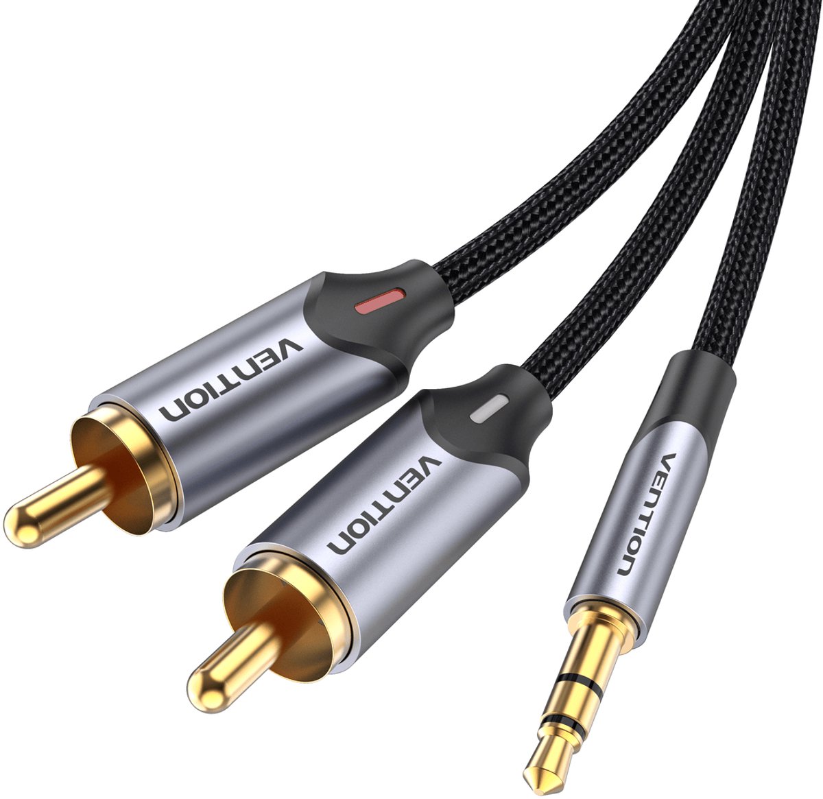 Audiokabel 2Xrca Naar 3,5 Mm Vention Bcnbg 1,5 M (Grijs)