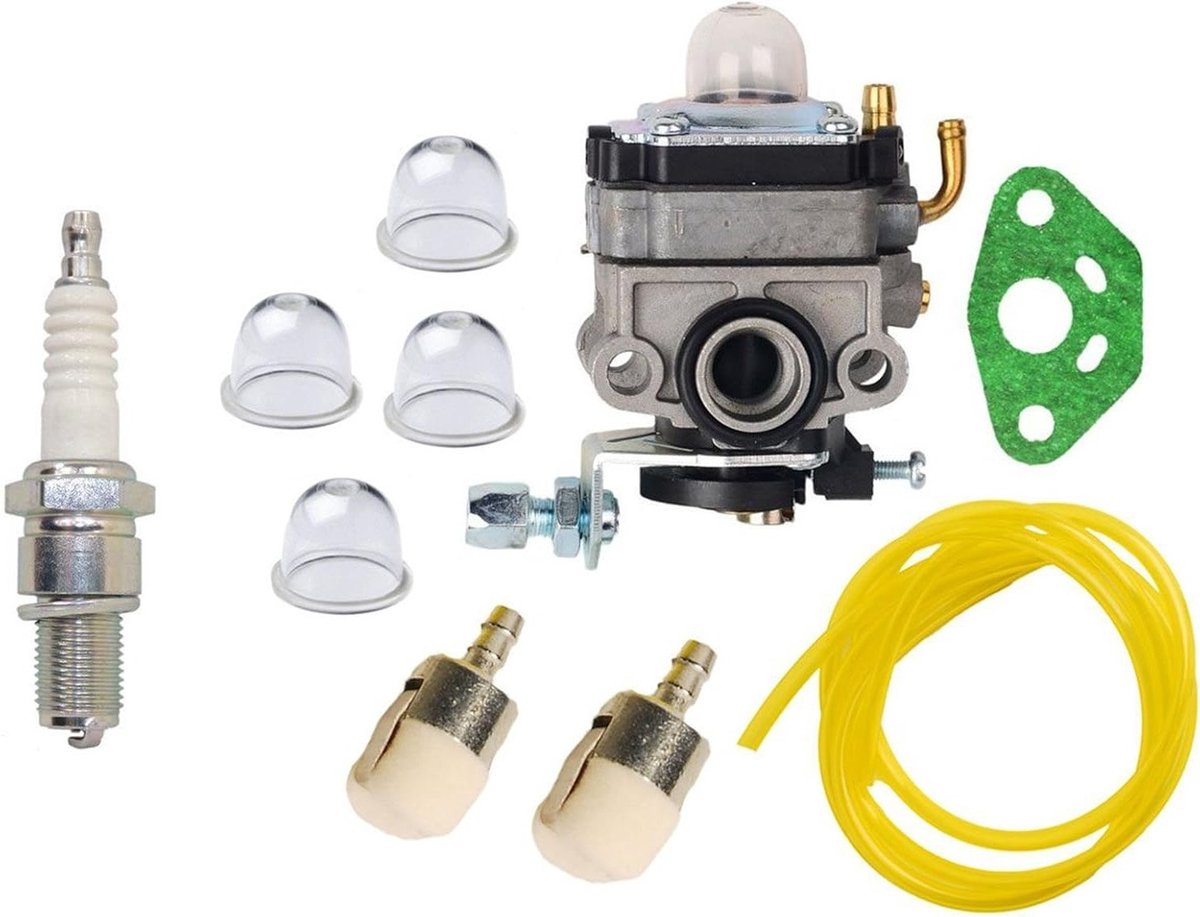 Carburateur Kit met Primer Blub, Brandstofleiding en Brandstoffilter voor Honda GX25, GX25N en GX25NT, Vervangt 16100-Z0H-825