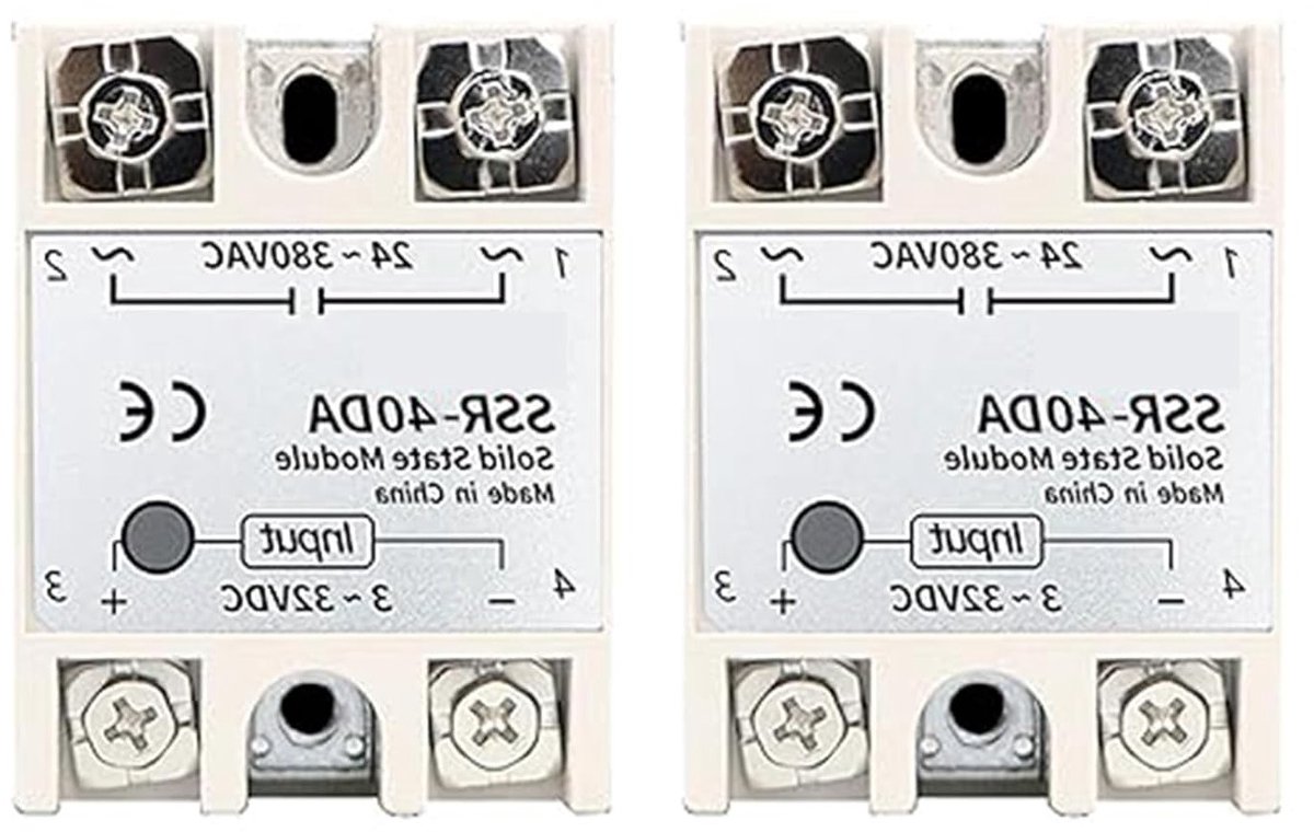 Solid State Relay Module 40A met Koellichaam, 3-32VDC Ingang en 24-380VAC Uitgang voor Betrouwbare Schakeling