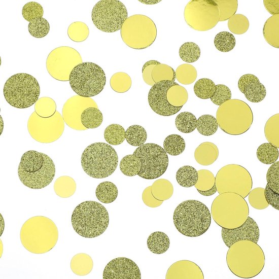 Gouden Confetti voor Bruiloften en Verjaardagen - Grote Glitter Ronde Decoratie van 1.5/2.5 cm - Perfect voor Tafeldecoratie en Feestversiering, 200 Stuks