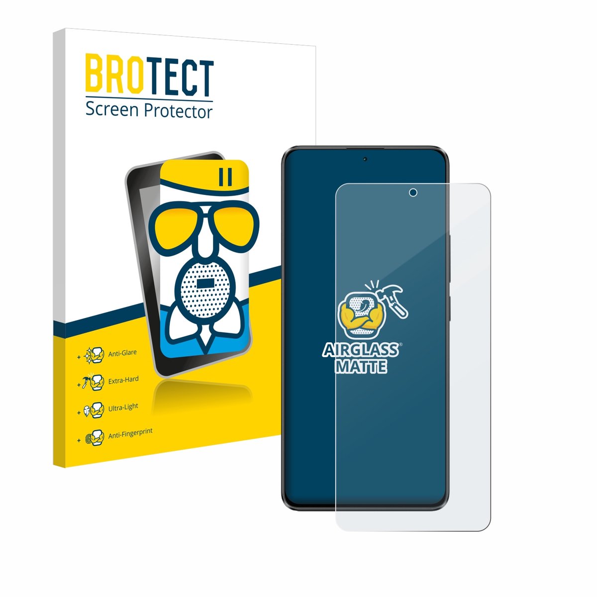 BROTECT - Screenprotector voor Xiaomi Poco X6 - Folie Beschermfolie Beschermglas matte
