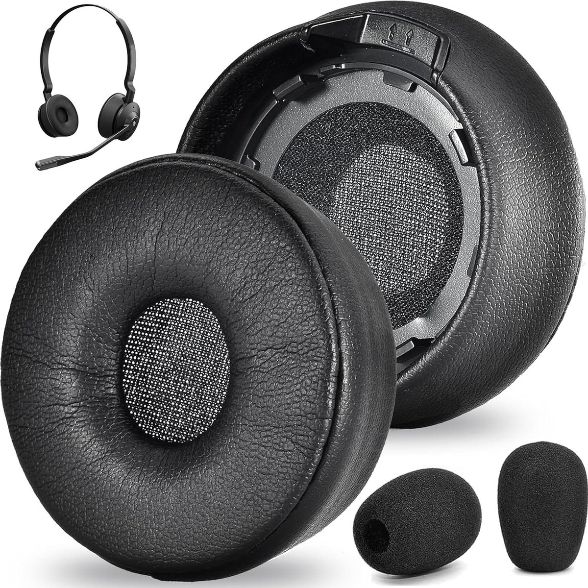 Comfortabele Oorkussens en Microfoon Schuim voor Jabra Engage 55/65/75 Headset - Ideaal voor Stereo Geluid en Verbeterde Geluidskwaliteit