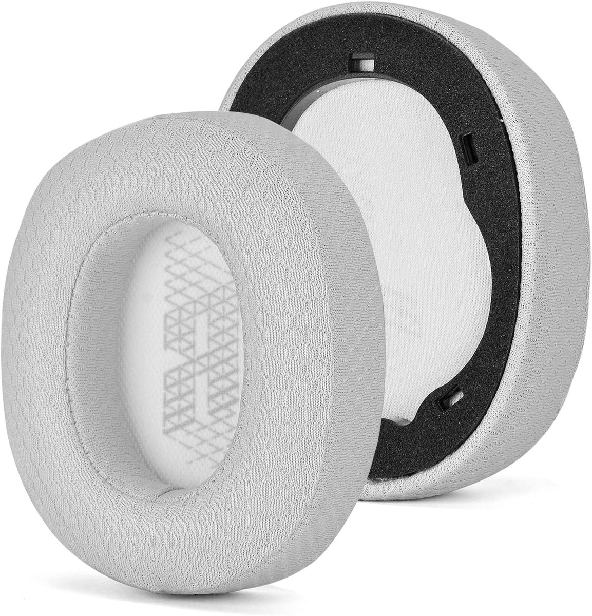 Vervangende Oorkussens van Stof en Geheugenfoam voor JBL Hoofdtelefoons E65 E65BTNC Live 650BTNC 660BTNC (Grijs) - Comfortabel, Duurzaam en Geluiddemping