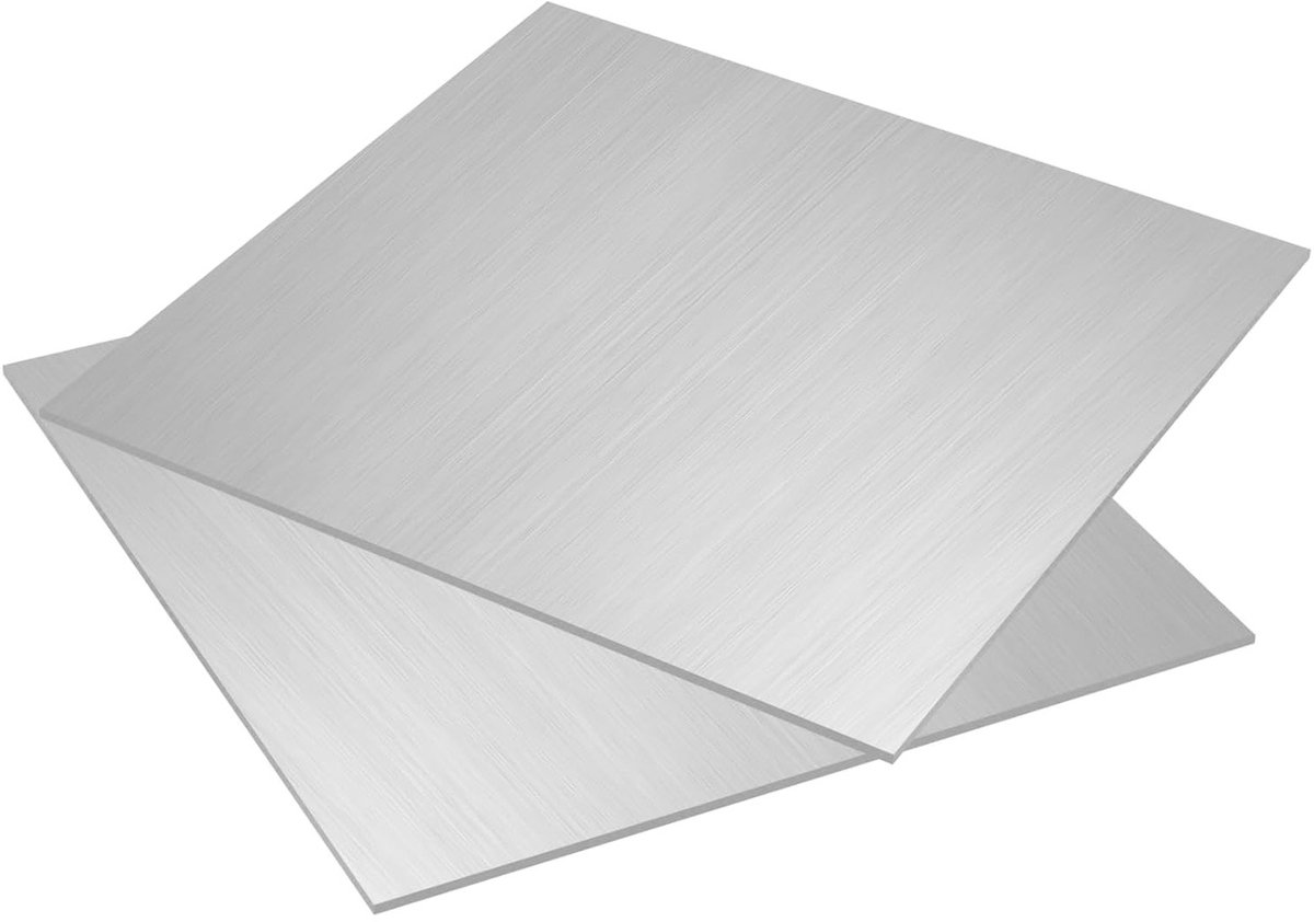Set van 2 RVS Platen 15cm x 15cm, 2mm Dikte, Ideaal voor Lassen, Reparaties en DIY Projecten