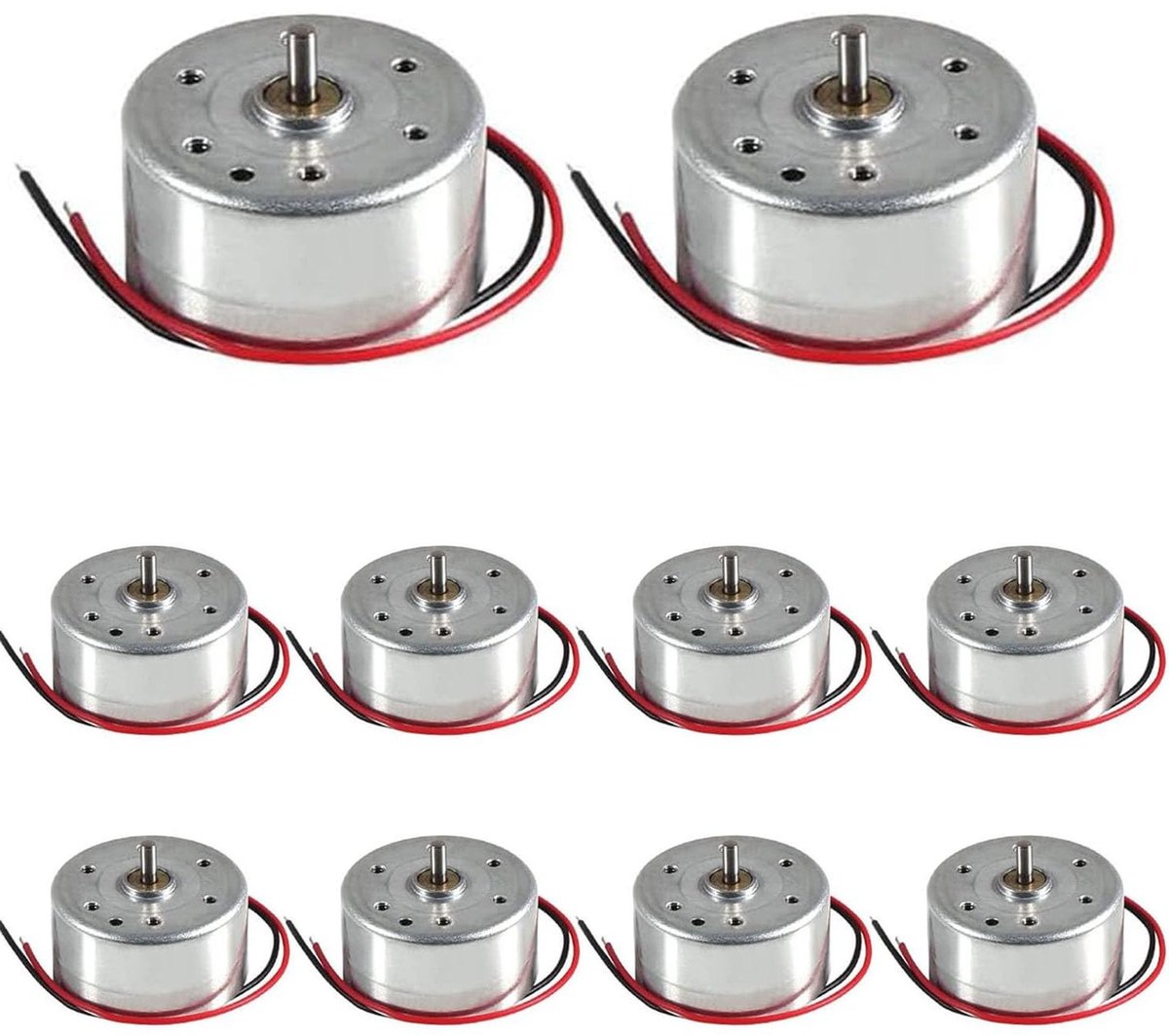 10 Stuks Mini DC Motoren 1.5V-6V voor Educatieve Fysica Experimenten en DIY Projecten - 6500 RPM