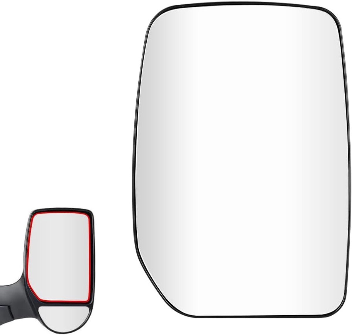 Buitenspiegel Glas Vervanging Voor Ford Transit MK6 MK7 2000-2013 - Niet Verwarmd, Links, Hoogwaardige Kwaliteit, Eenvoudige Installatie
