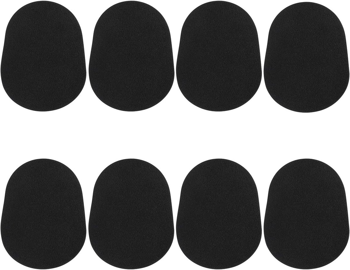8 Stuks Mondstuk Kussens voor Alto en Tenor Saxofoon & Klarinet - Ovalen Rubber Patches en Pads, Zwart, Bescherming en Comfort voor Muzikanten
