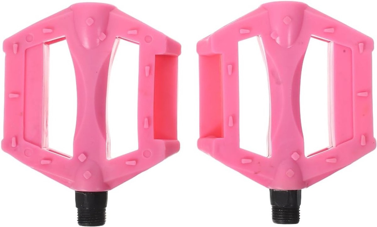 Vervangende fietspedalen van kunststof met antislip groeven voor mountainbikes en kinderfietsen, eenvoudig te monteren, stabiele grip en ideaal voor gezinsfietsen