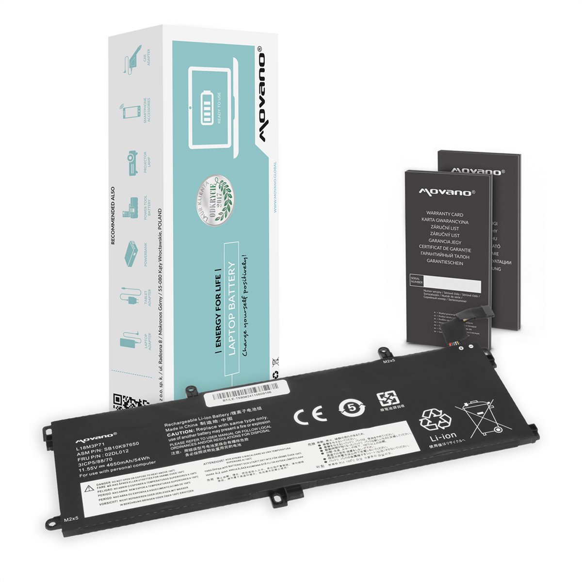 Lenovo ThinkPad - Batterij - T590 P15s T15 Gen 2 - Li-Ion - Hoge Kwaliteit