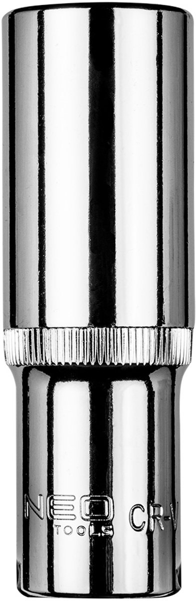 NEO - Zeskantige Douille Lang - 1/2" - 19 mm - Chroom-Vanadium Staal