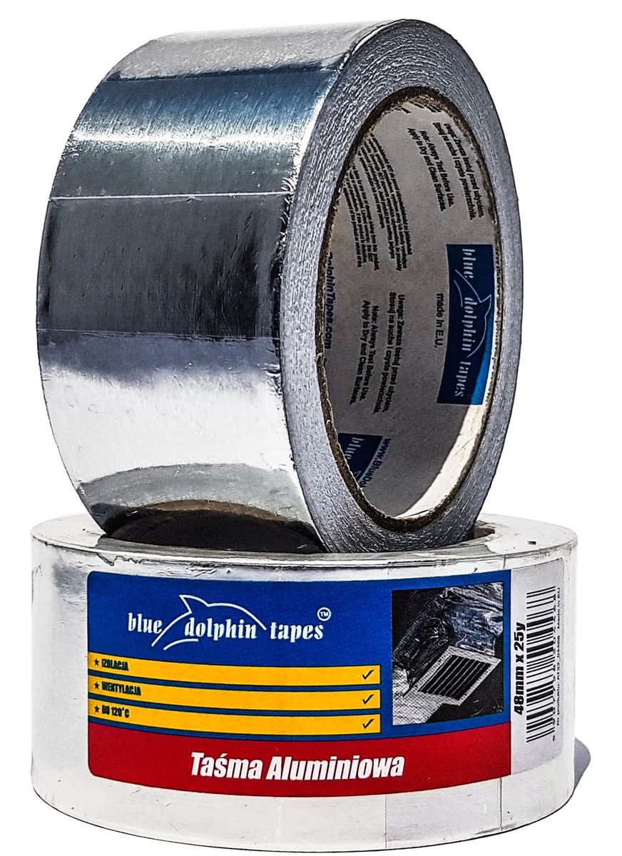 Blue Dolphin Aluminium Tape 48mm x 25m - Hoge Temperatuurbestendig