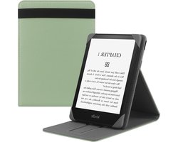 Universele Hoes voor 7 inch E-Book Readers zoals Paperwhite, Kobo Clara HD en PocketBook – Groene Leren Standcase voor 6-6.8″ E-Readers met Bescherming en Stijl