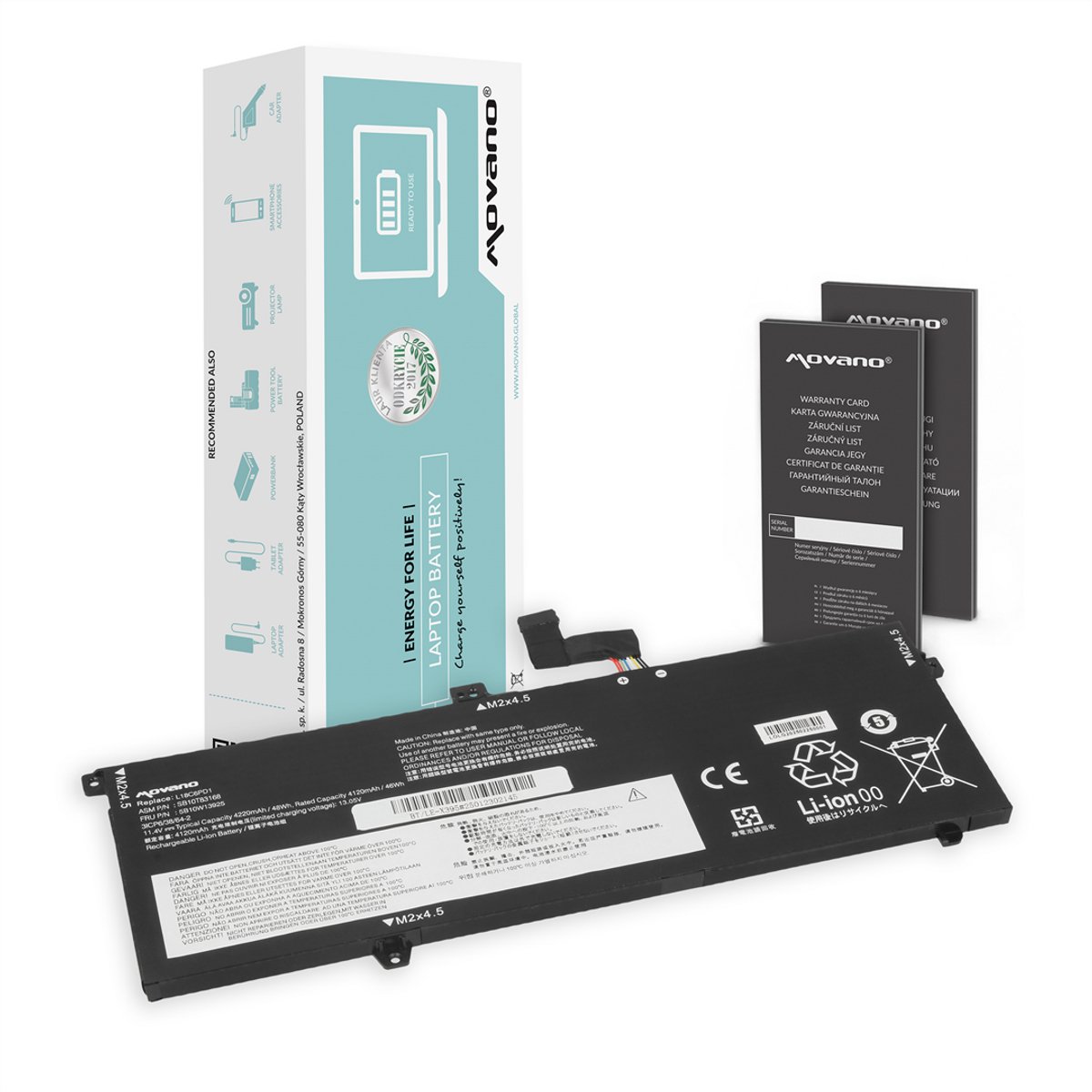 Movano ThinkPad Serie - Batterij - Hoge Capaciteit - Veiligheid - Li-Ion Technologie