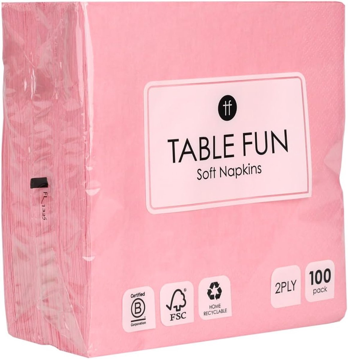 Table Fun Papieren Servetten 100 Stuks – Roze – 2-laags 33 cm – Wegwerp Servetten voor Kinderfeestjes, Bruiloft, Babyshower, Verjaardag & Catering – Recyclebaar – Gemaakt in EU