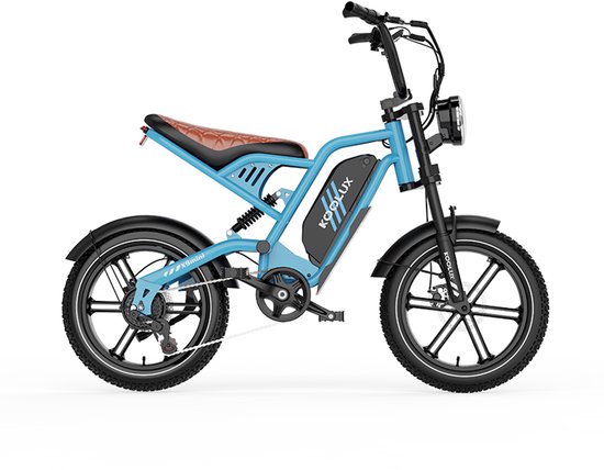 Koolux X9 Mini E-Bike 16×4.0 fat tires 250W motor 48V 13Ah accu 25 km/u 60-80 km bereik blauw