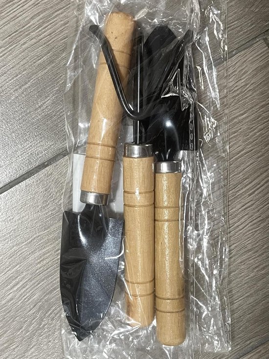 Kleine Tuingereedschapset voor Kinderen - 3 Stuks Mini Tuinschep, Handhark en Tuingereedschap voor Planten en Grondbewerking — afbeelding 4