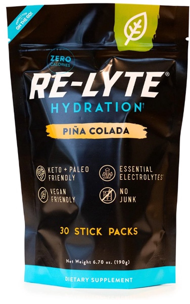Re-Lyte | Hydration Drink Mix | Pina Colada 30 Stick Packs | 30 x 6.33 gram