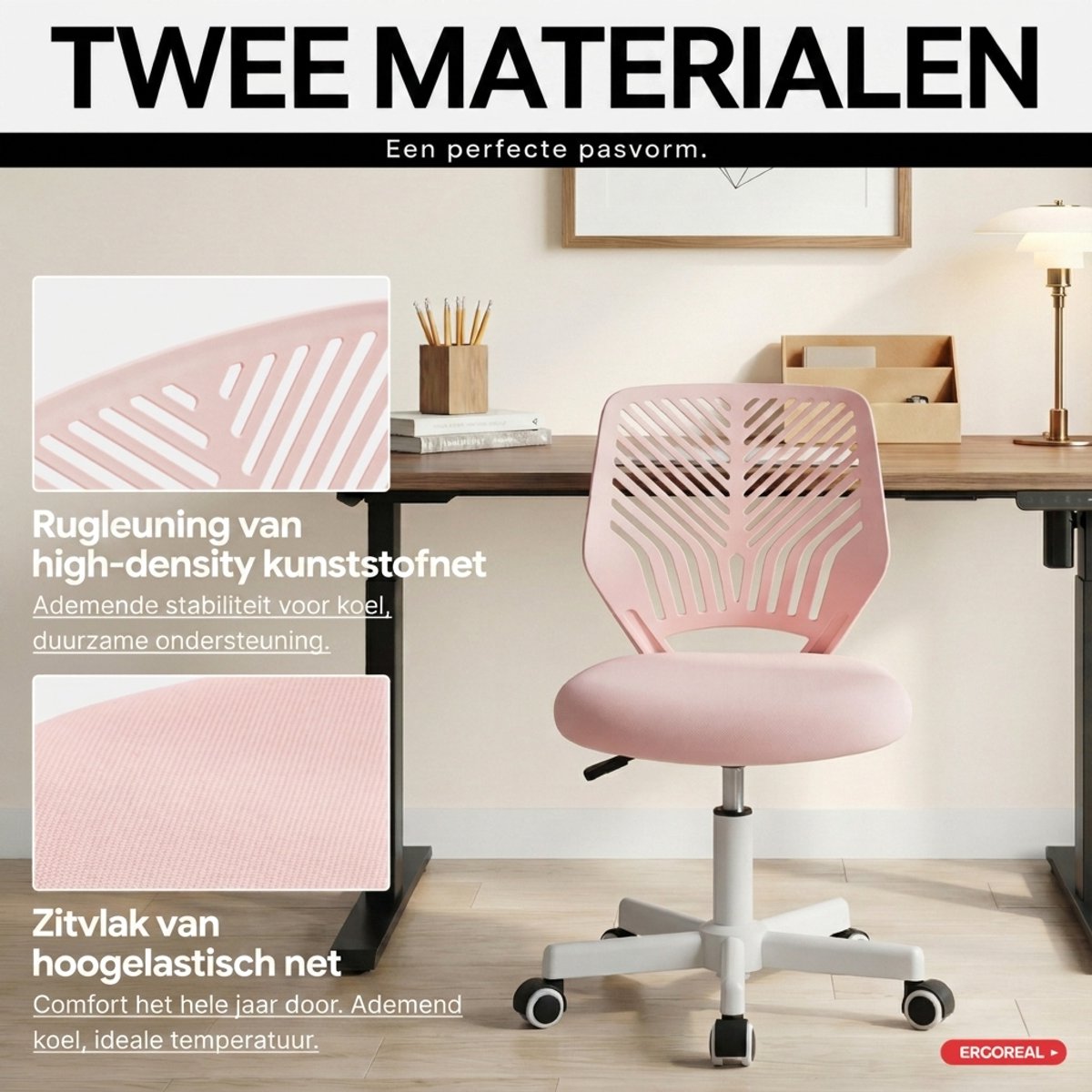 CET PRODUCT SERVICESP.Z O.O. Ergonomische Bureaustoel - Roze thumbnail 4