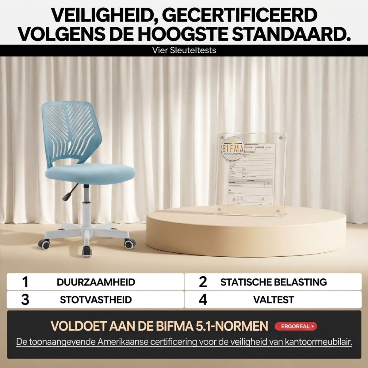 CET PRODUCT SERVICESP.Z O.O. Ergonomische Bureaustoel - Blauw thumbnail 2