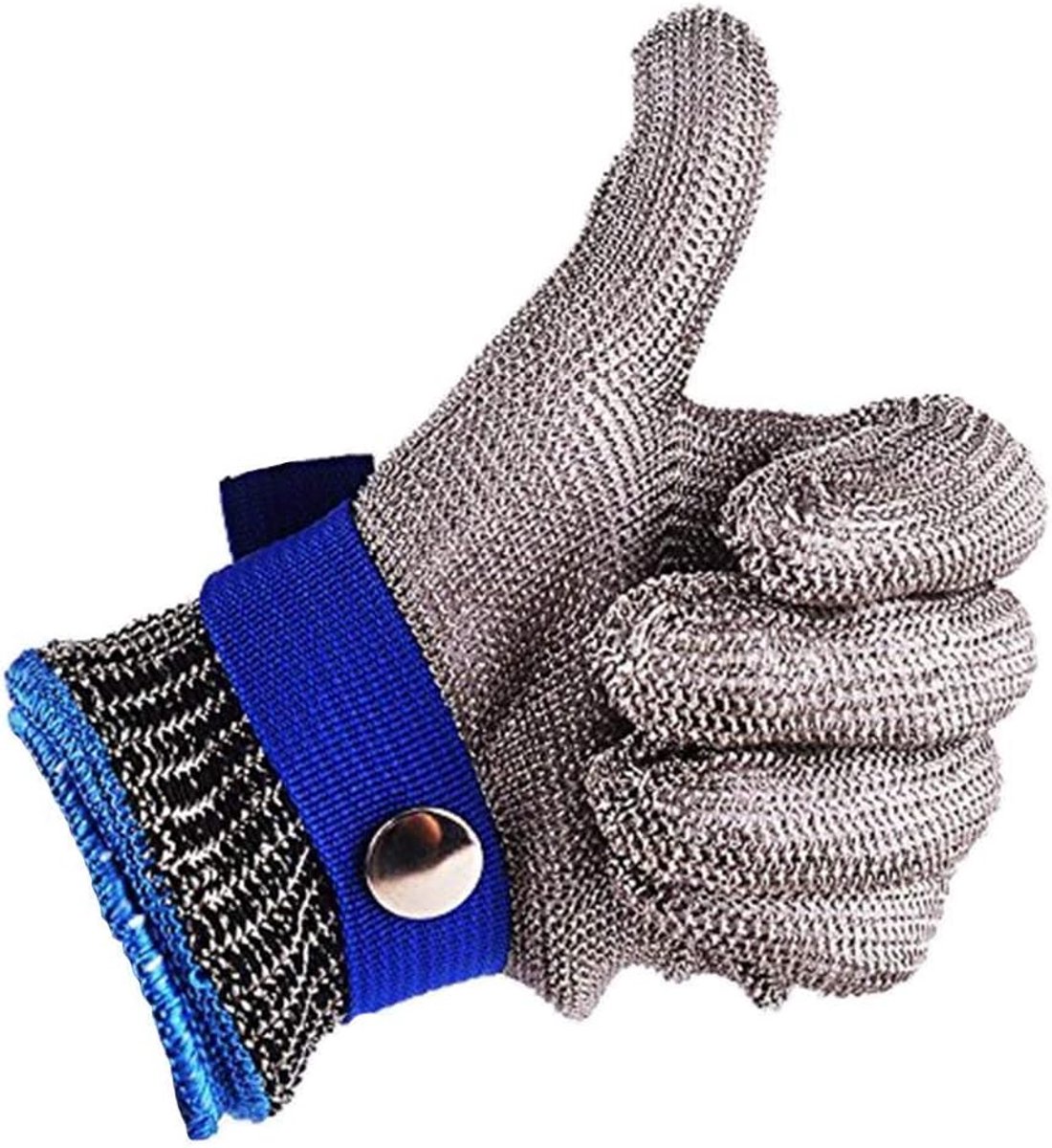 Snijbestendige Handschoenen van Roestvrij Staal 316L Veiligheid Werkhandschoen Niveau 5 Bescherming (XL)