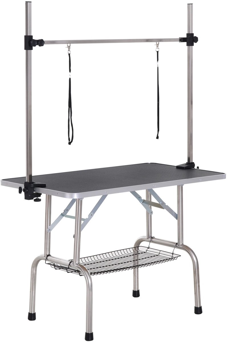 NordHaus Honden Trimtafel - Verzorgingstafel - Grooming Tafel - Antislip & Opvouwbaar - 107x60x170 cm Zwart