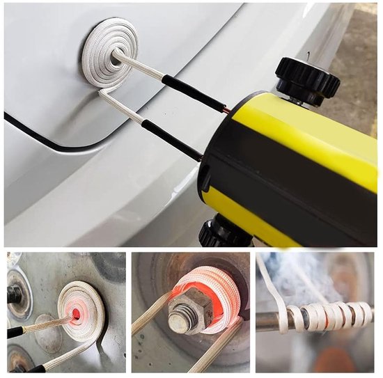 Inductieverwarmingsspoelset met 2.5mm messing kern - 4 stuks van 20, 30 en 40 cm voor het verwijderen van roestige moeren en bouten in voertuigen — afbeelding 2